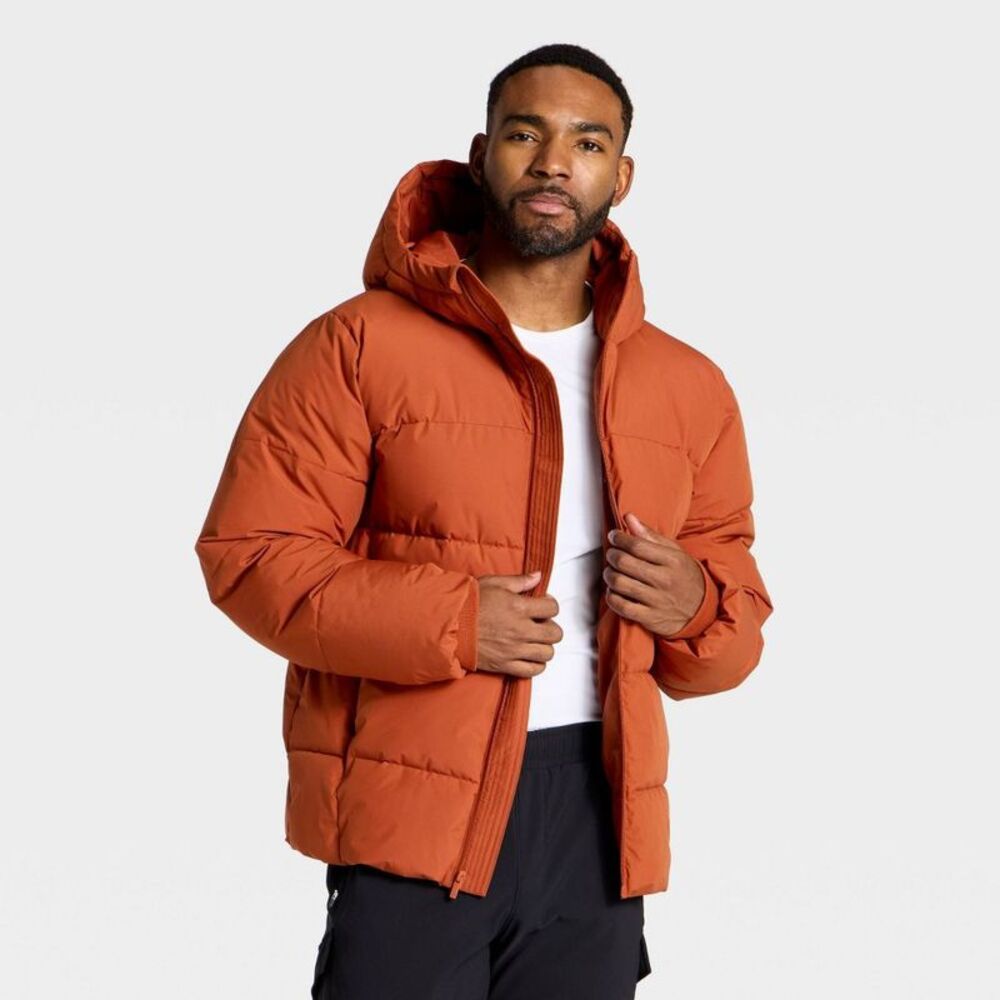 Men's Heavy Puffer Jacket - All In Motion Rust S